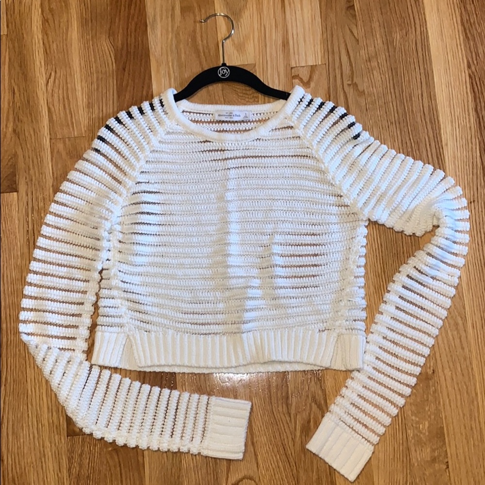 White Cropped Sweater